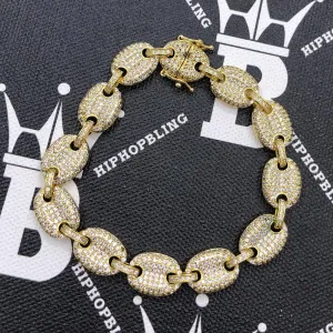 Bubble Mariner Link Iced Out Hip Hop Bracelet
