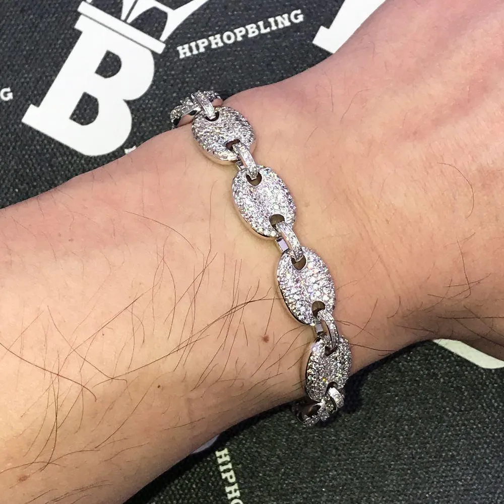 Bubble Mariner Link Iced Out Hip Hop Bracelet