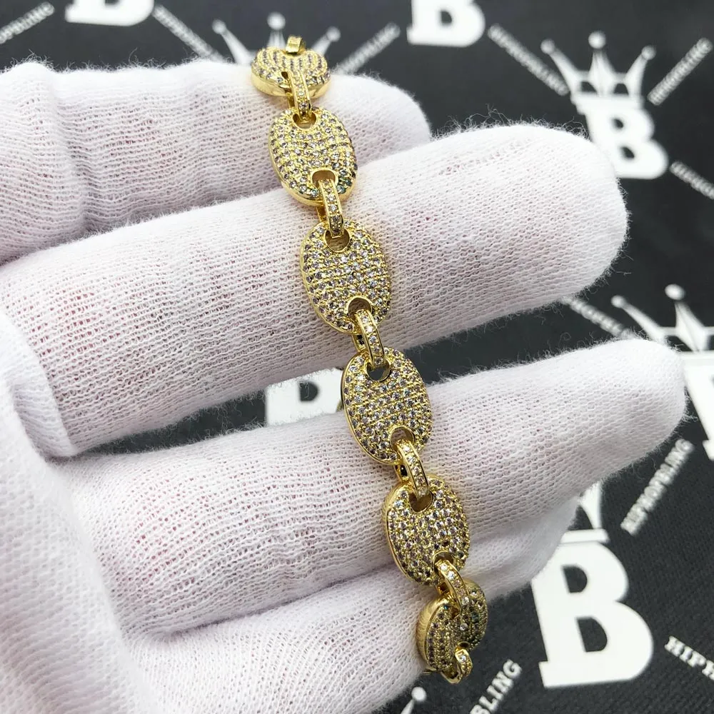 Bubble Mariner Link Iced Out Hip Hop Bracelet