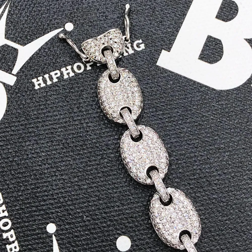 Bubble Mariner Link Iced Out Hip Hop Bracelet