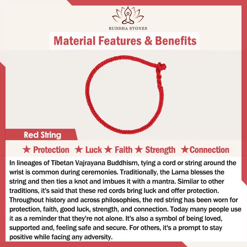 Buddha Stones 925 Sterling Silver Jade Red String Zongzi Charm Abundance Bracelet