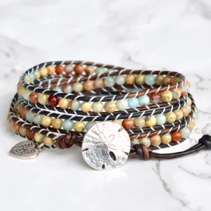By the Seashore Jasper Wrap Bracelet