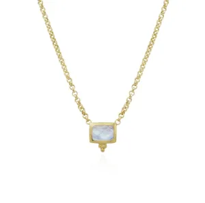 Camille Gold Rectangle Necklace