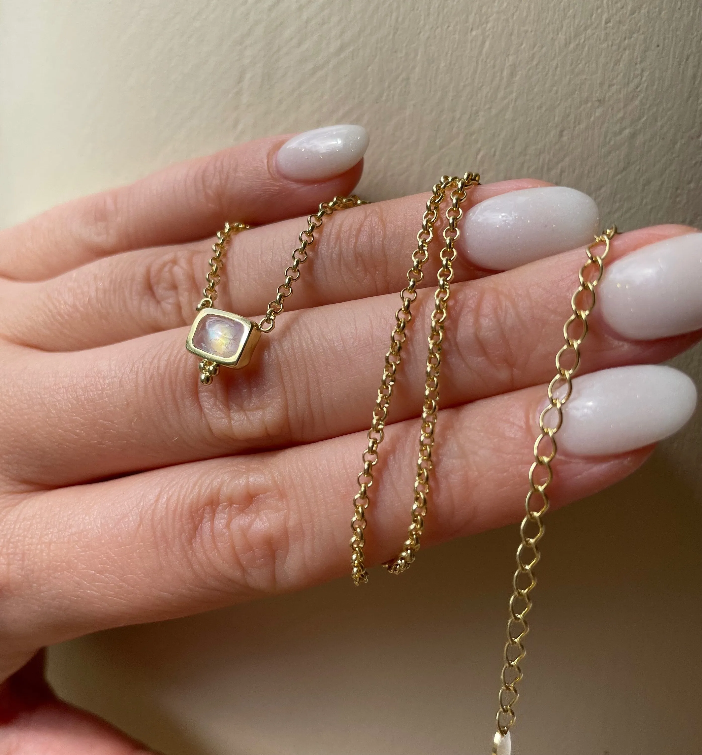 Camille Gold Rectangle Necklace