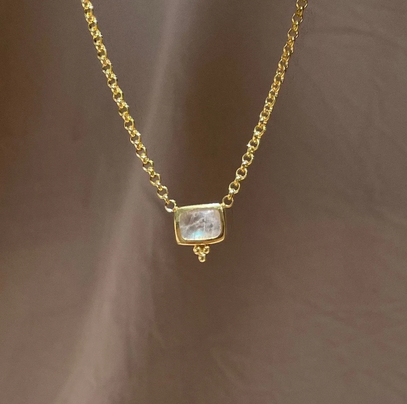 Camille Gold Rectangle Necklace