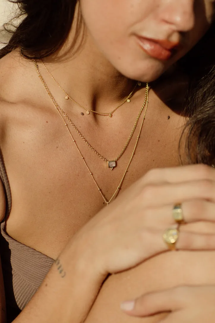 Camille Gold Rectangle Necklace