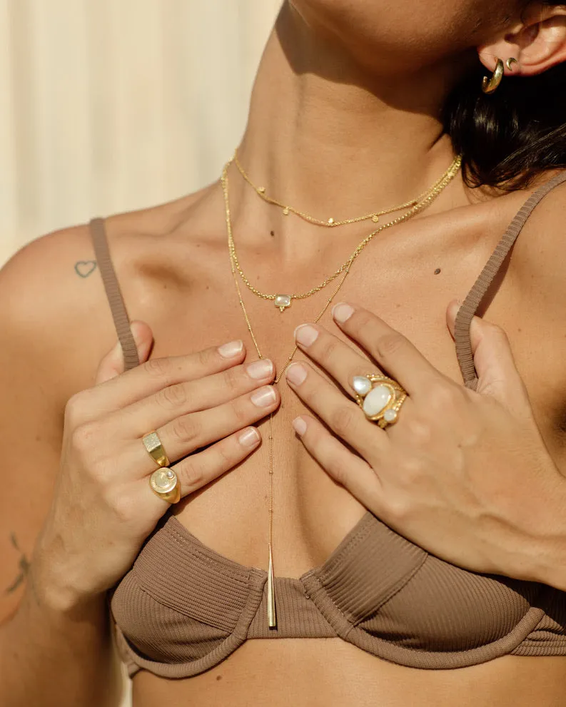 Camille Gold Rectangle Necklace
