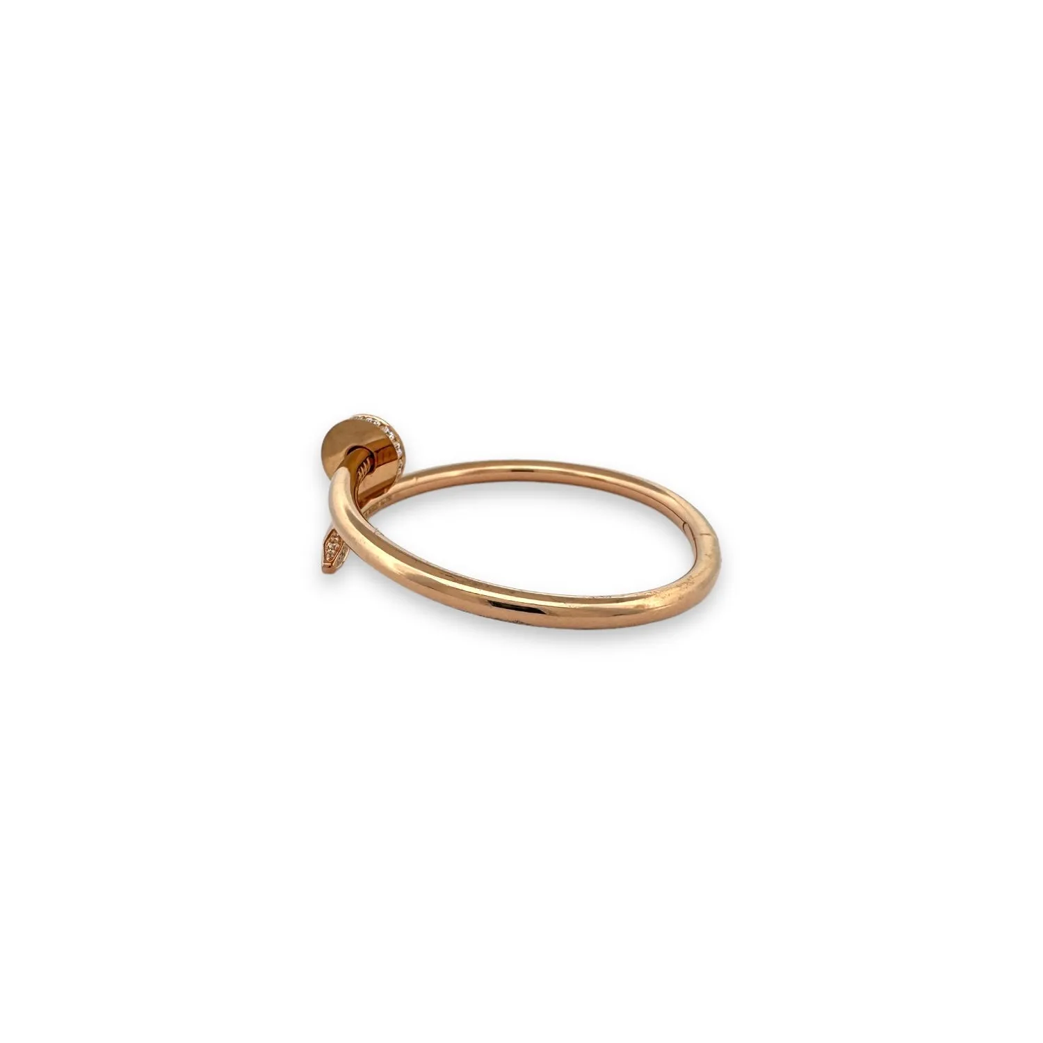 Cartier Juste Un Clou 18K Rose Gold & Diamond Bracelet - Sz. 15