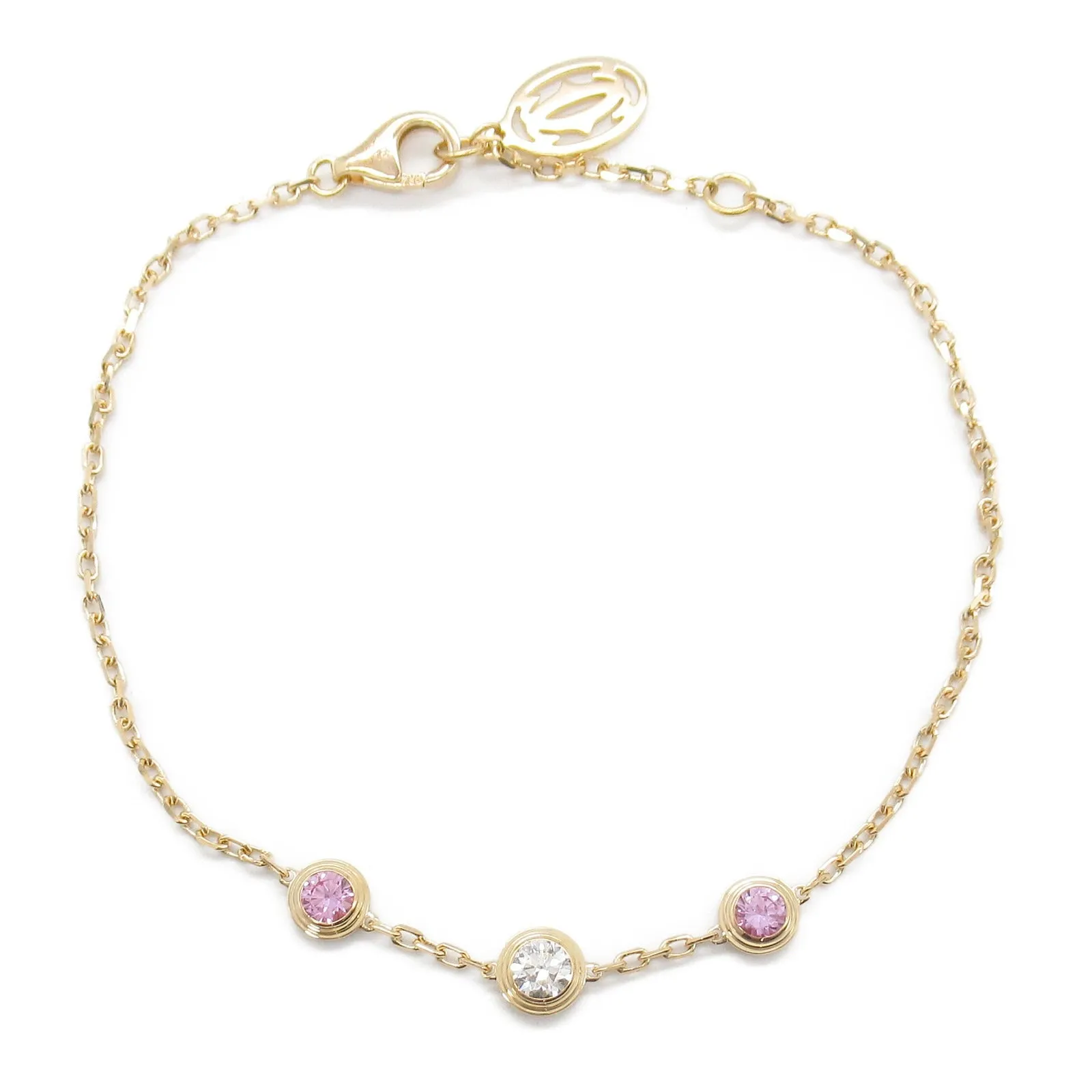 Cartier Pink Gold Diamond Sapphire Bracelet