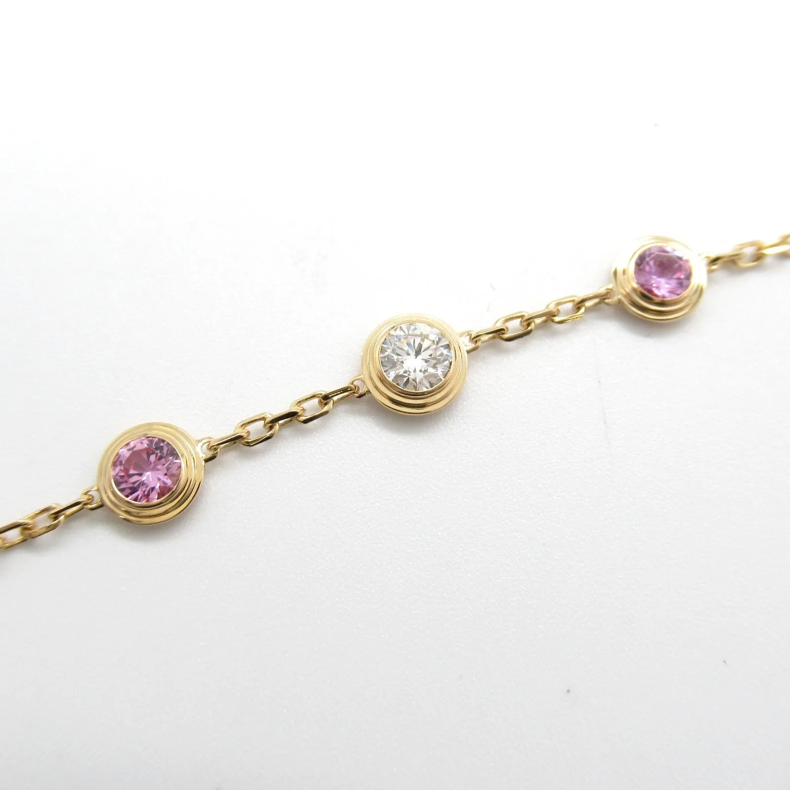 Cartier Pink Gold Diamond Sapphire Bracelet