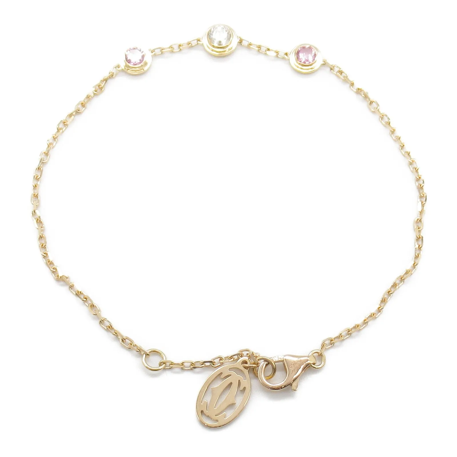 Cartier Pink Gold Diamond Sapphire Bracelet