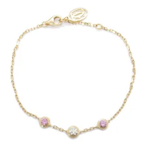 Cartier Pink Gold Diamond Sapphire Bracelet