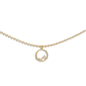 Circle Locket Ball Chain Necklace