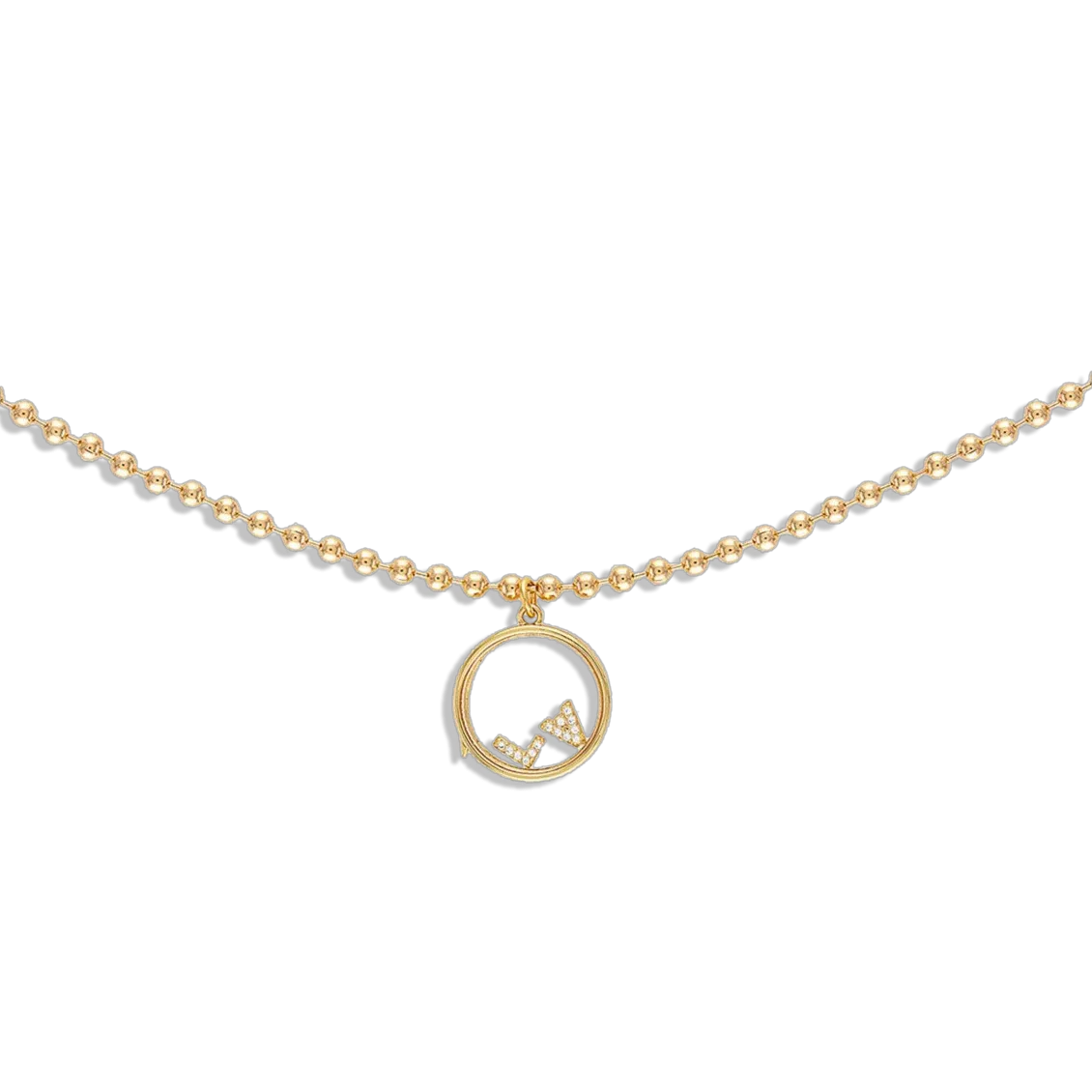 Circle Locket Ball Chain Necklace