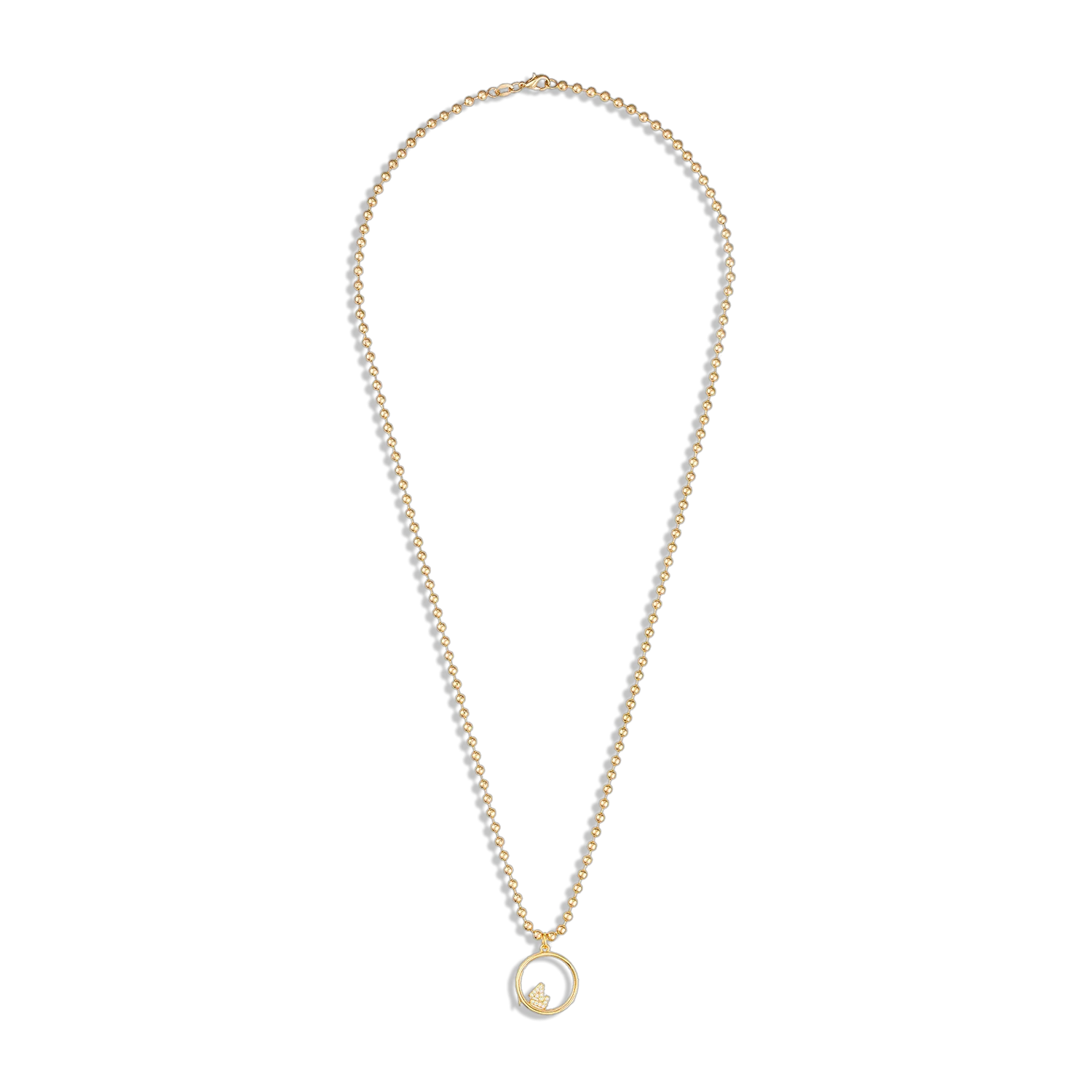Circle Locket Ball Chain Necklace