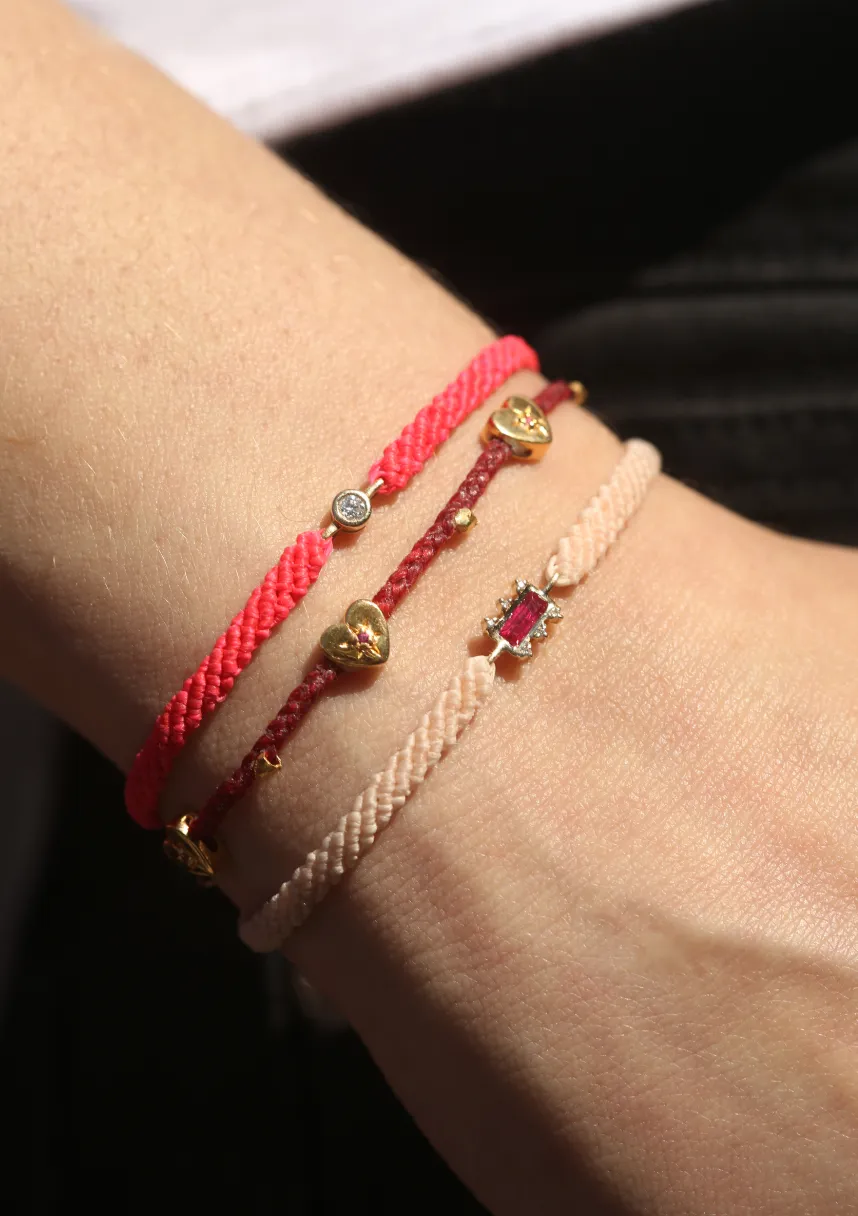 Classic Diamond Bracelet in Fuchsia