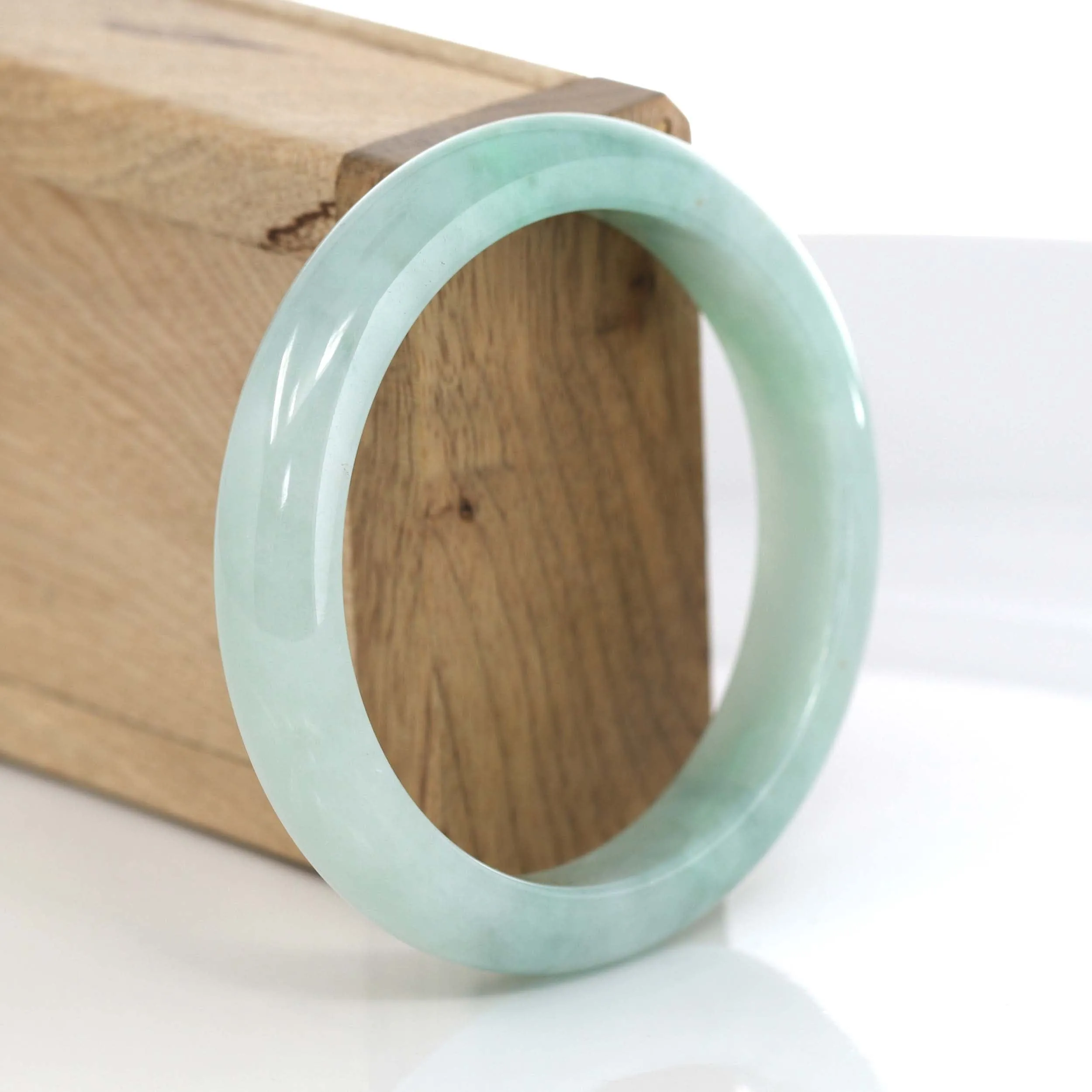 Classic Genuine Green Jadeite Jade Bangle (56.76 mm) #364