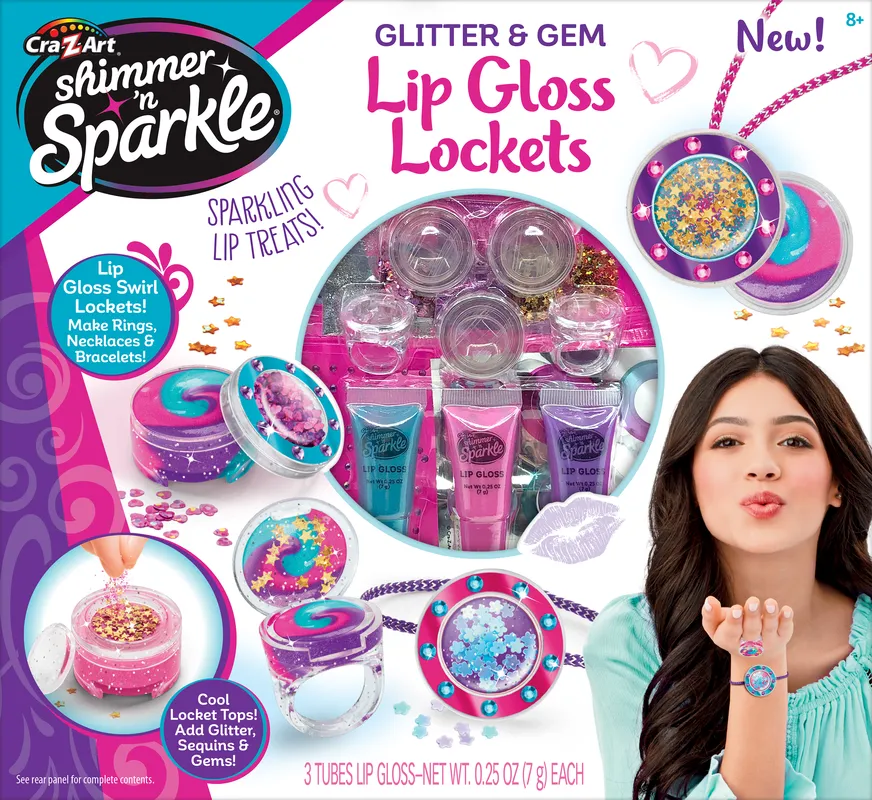 Cra-Z-Art Shimmer 'N Sparkle Glitter & Gem Lip Gloss Locket