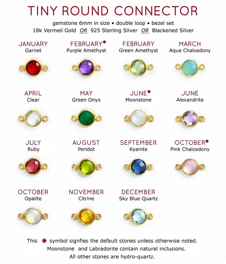 Custom Name, Footprint & Birthstone Charm bracelet
