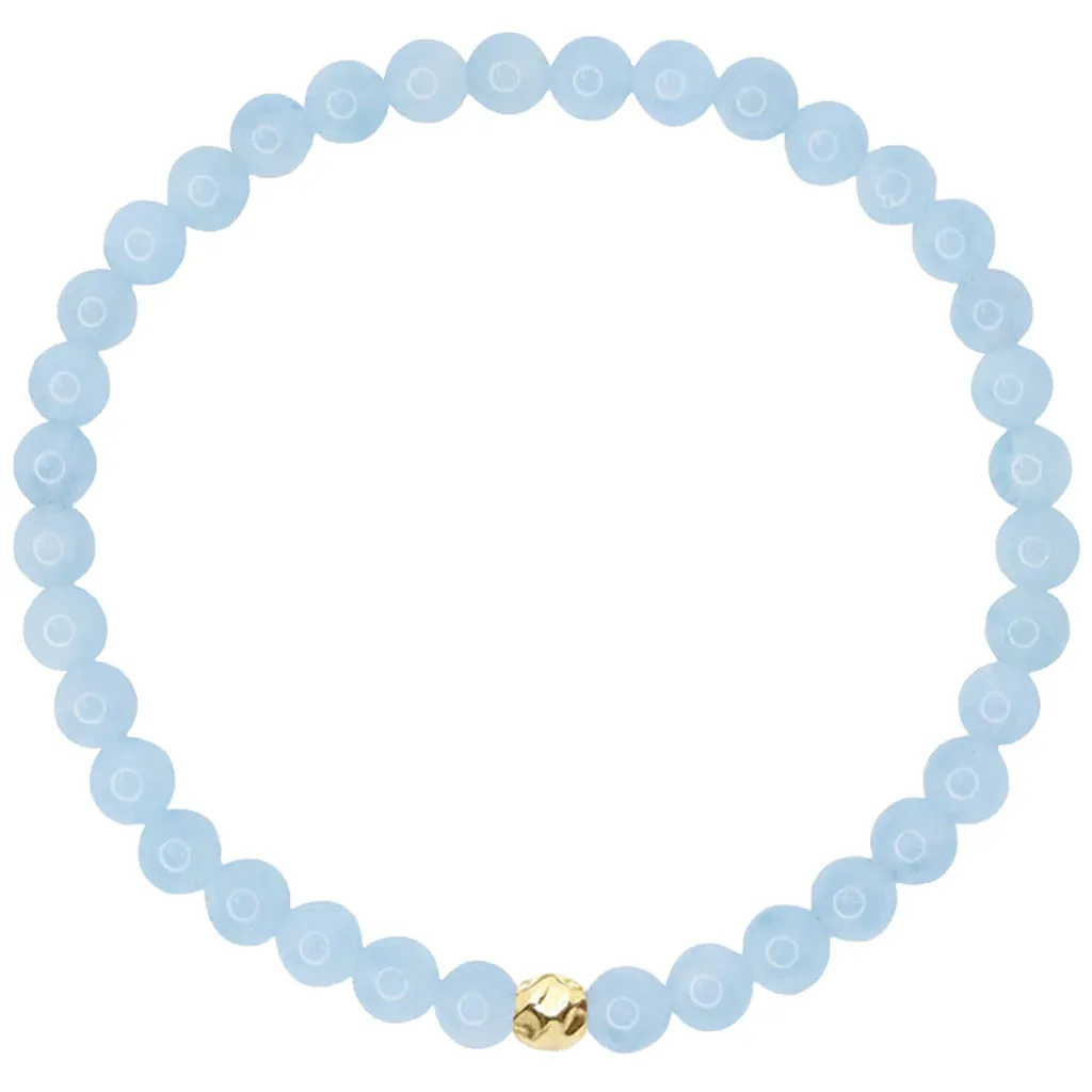 Dainty Nautical Bracelet - Aquamarine & Gold