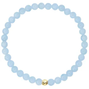 Dainty Nautical Bracelet - Aquamarine & Gold