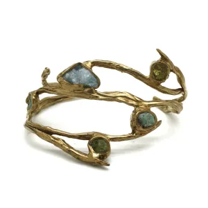 Deep Roots Cuff (Aquamarine, Emerald, Green Garnet)