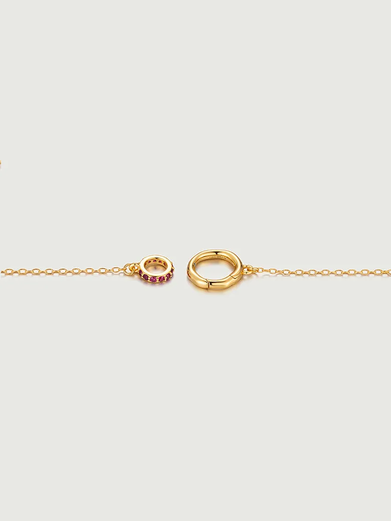 Encircle Loops Ruby Necklace