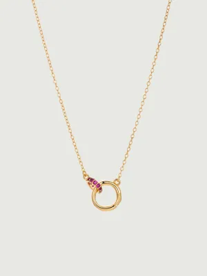 Encircle Loops Ruby Necklace