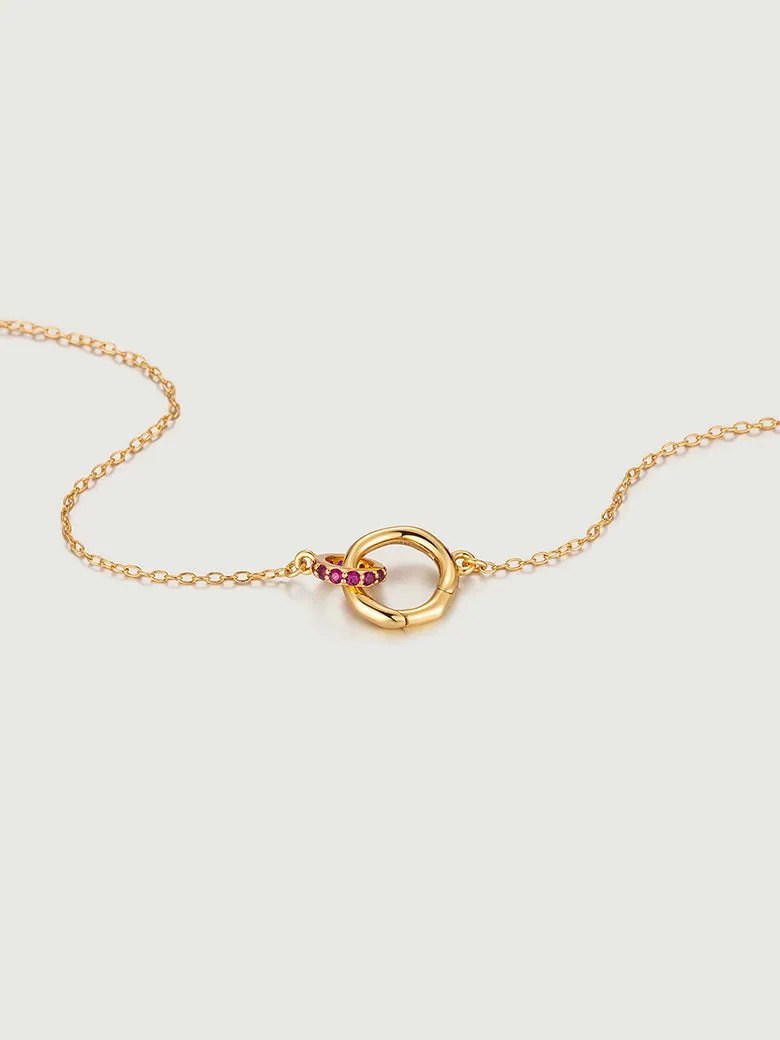Encircle Loops Ruby Necklace