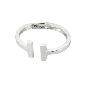 Envy T-Bar Hinged Bangle Silver