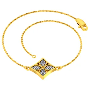 Finely Crafted 18k Gold And Diamond Bracelet For Women With Floral Motif From Pc Chandra Diamond Collection