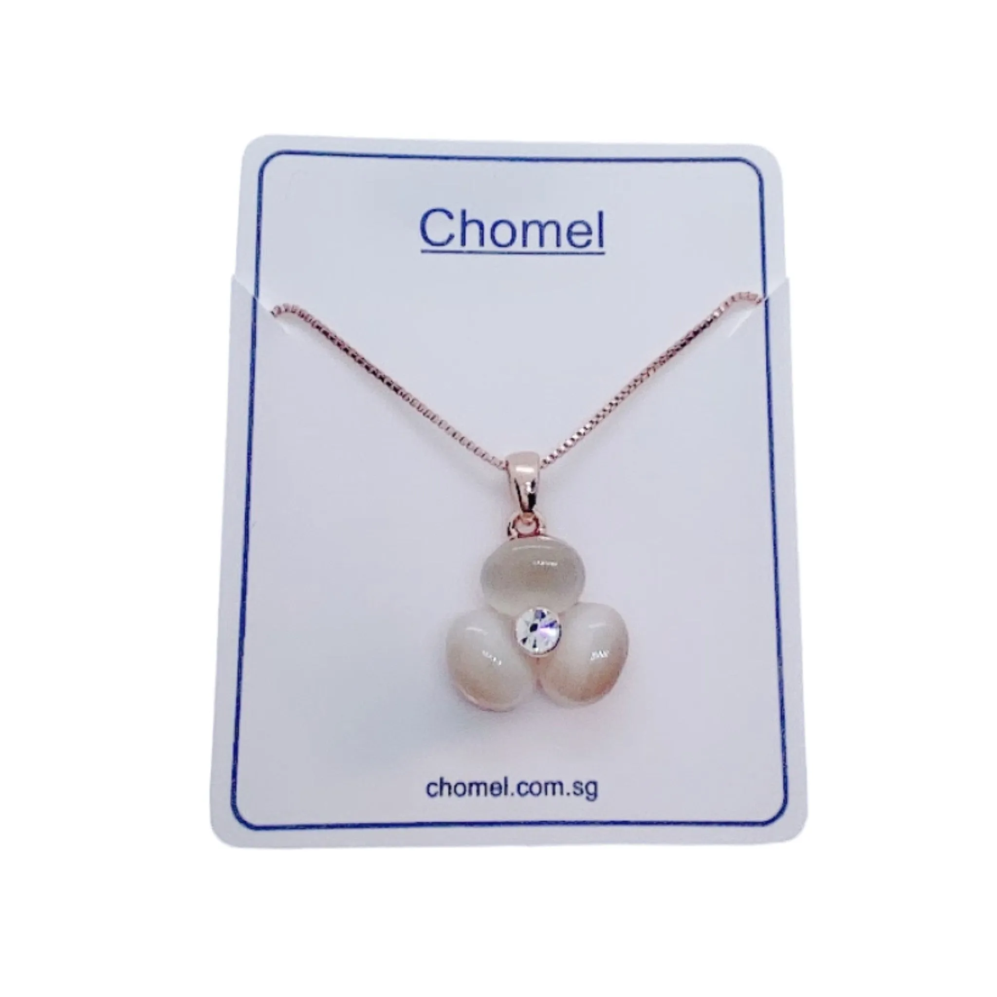 Flower Simulated Moonstone Necklace