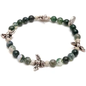 Fly Charms Gemstone Bracelet