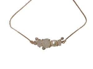 Gemstone & Pearl Slide Friendship Bracelet