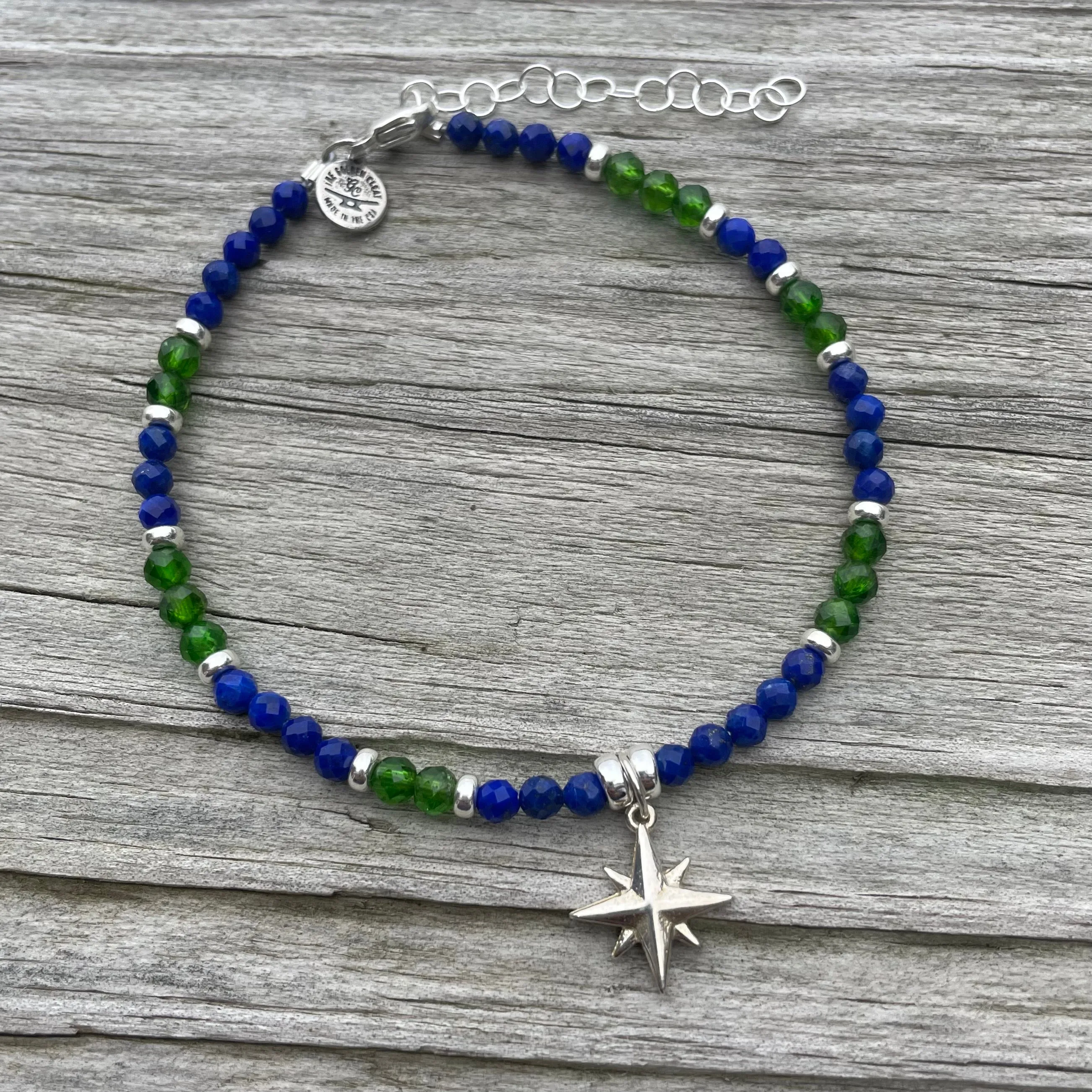 Gemstone Compass Rose Bracelet