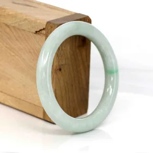 Genuine Burmese Green Jadeite Jade Bangle Bracelet (53.33 mm) #338