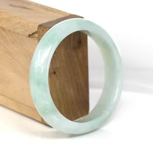 Genuine Burmese Green Jadeite Jade Bangle Bracelet (57.72 mm) #457
