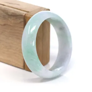 Genuine Burmese Lavender & Green Jadeite Jade Bangle Bracelet (57.63 mm) #207
