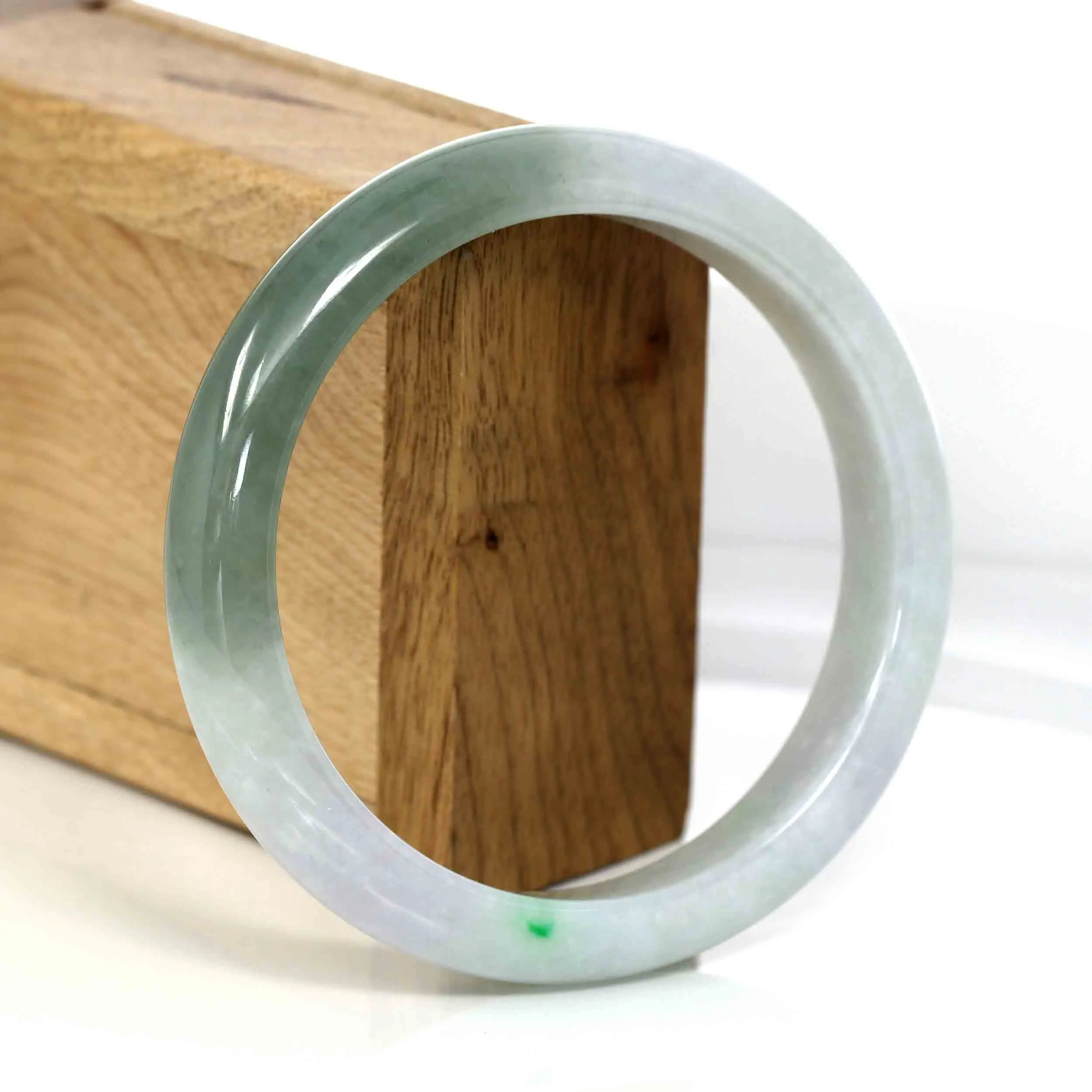 Genuine Burmese Lavender Jadeite Jade Bangle Bracelet ( 62.56 mm ) #348