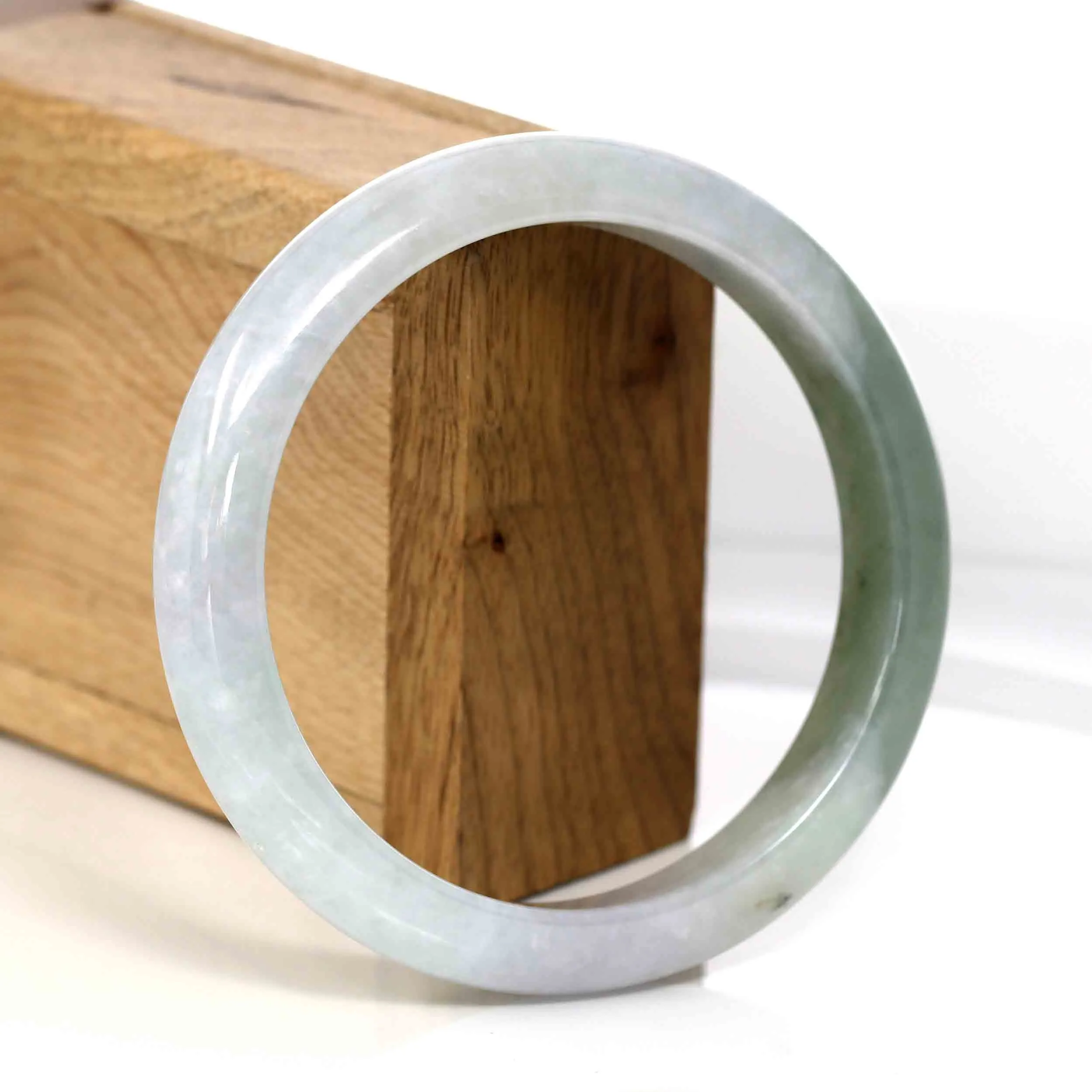 Genuine Burmese Lavender Jadeite Jade Bangle Bracelet ( 62.56 mm ) #348