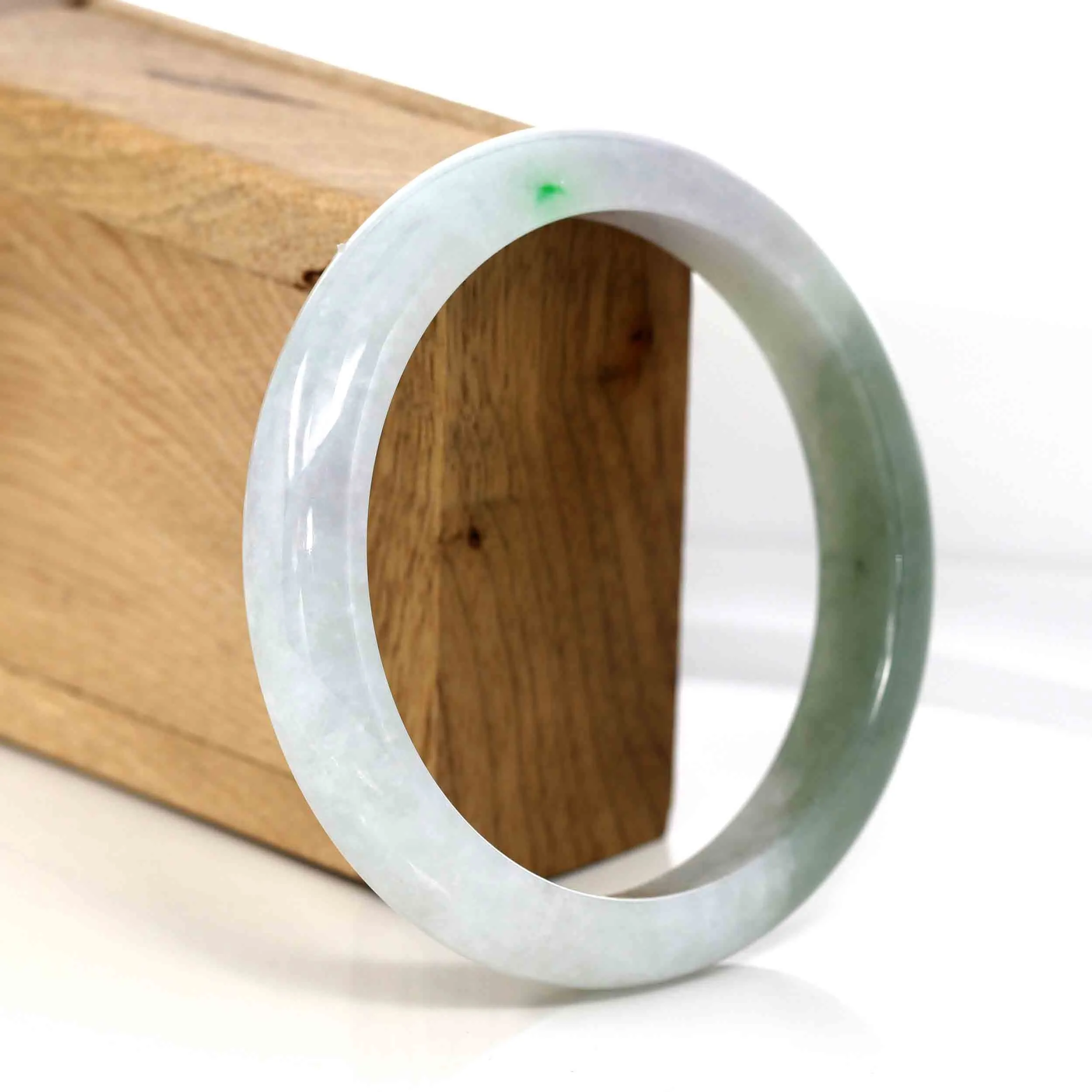 Genuine Burmese Lavender Jadeite Jade Bangle Bracelet ( 62.56 mm ) #348