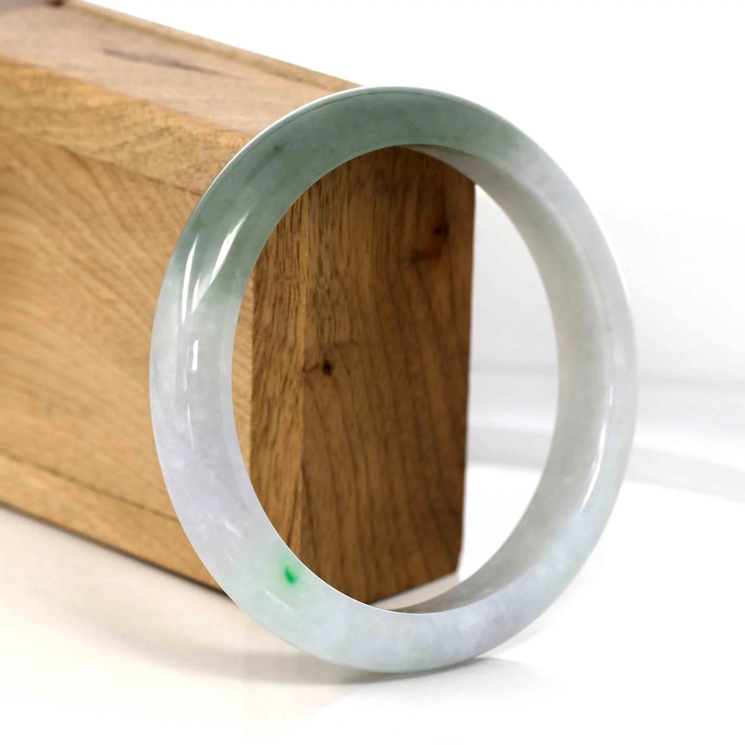 Genuine Burmese Lavender Jadeite Jade Bangle Bracelet ( 62.56 mm ) #348