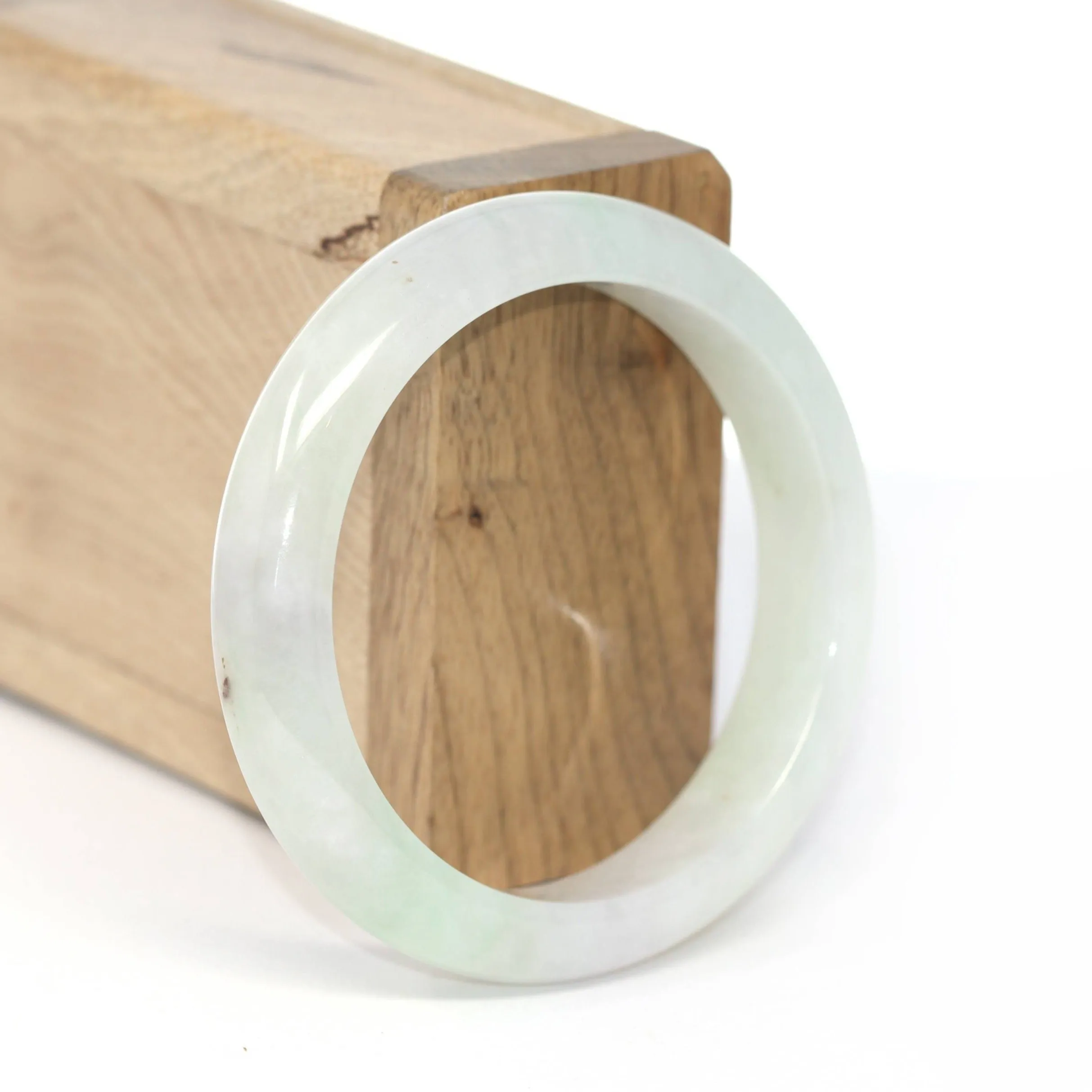 Genuine Burmese Light Lavender & Green Jadeite Jade Bangle Bracelet( 56.28   ) #255