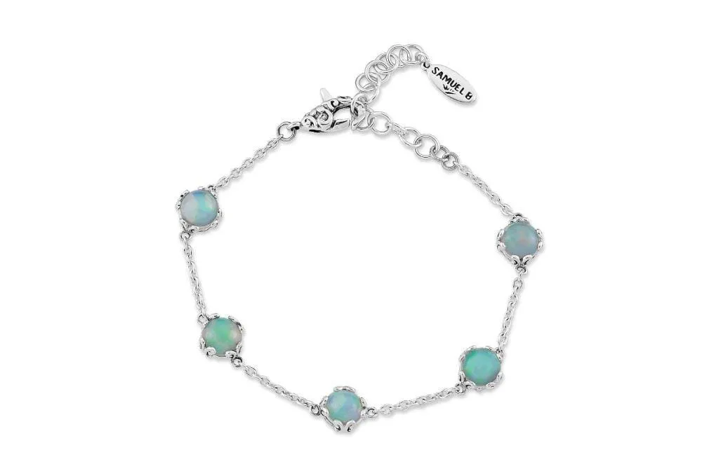 Genuine Sterling Silver Samuel B. Birthstone Glow Bracelet