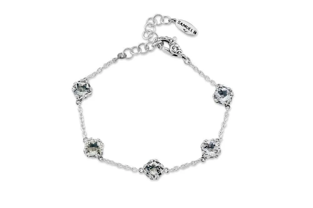 Genuine Sterling Silver Samuel B. Birthstone Glow Bracelet