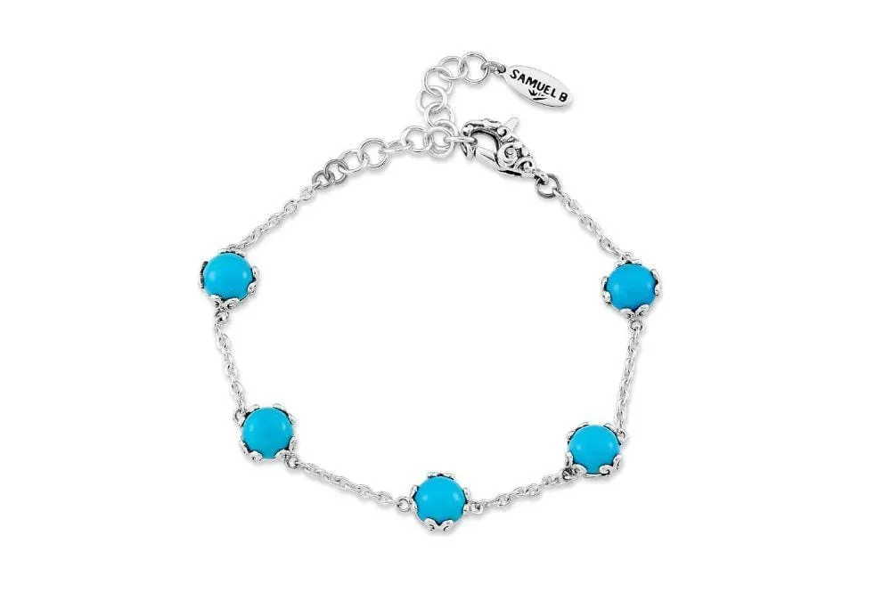 Genuine Sterling Silver Samuel B. Birthstone Glow Bracelet