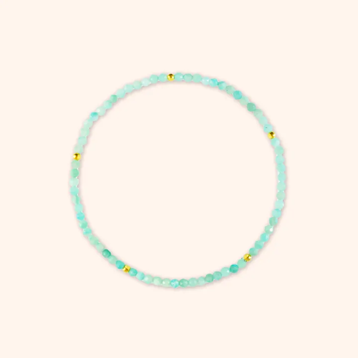 Gold   Amazonite Gemstone Bracelet