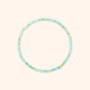 Gold   Amazonite Gemstone Bracelet