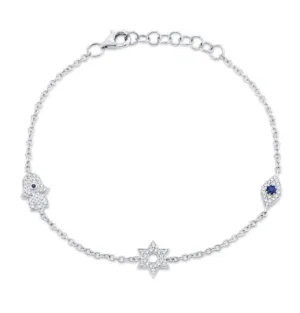hamsa eye star bracelet