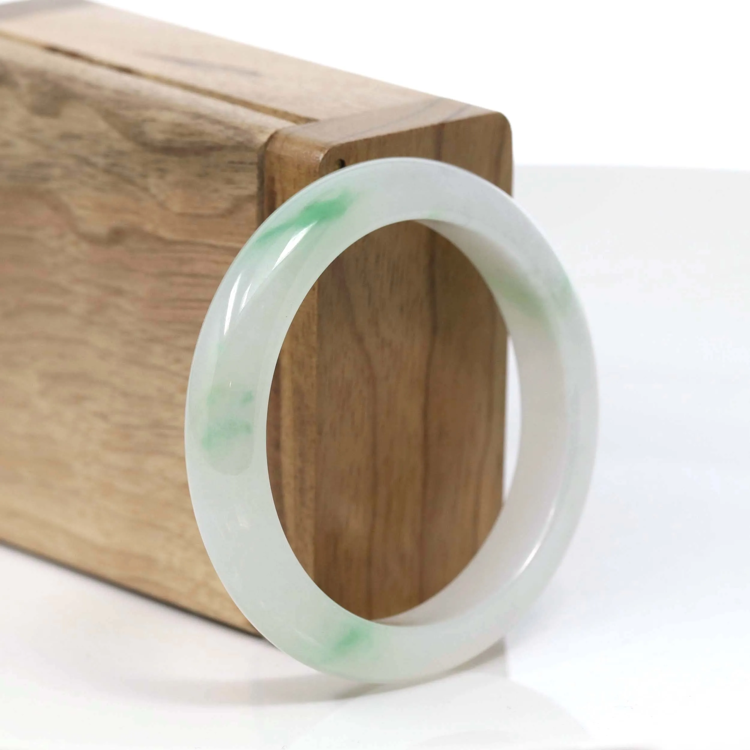 High End Natural Burmese Ice Green Jadeite Jade Bangle Bracelet (50.74 mm) #999